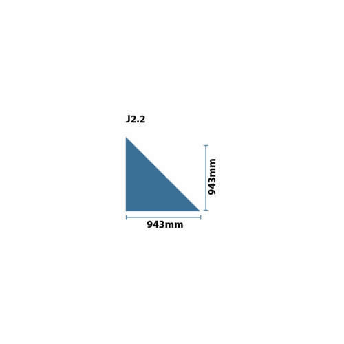 Vector graphic of the ICP Jade J2.2 M climbing volume, showing its mid-size shape and dimensions in a clean illustrated style.