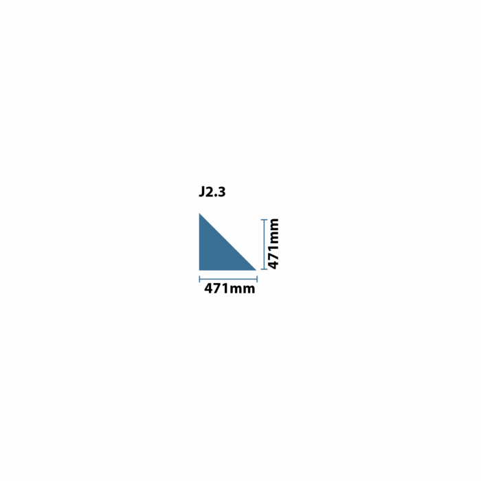 Vector graphic of the ICP Jade J2.3 S climbing volume, showing its shape and dimensions in a clean illustrated style.