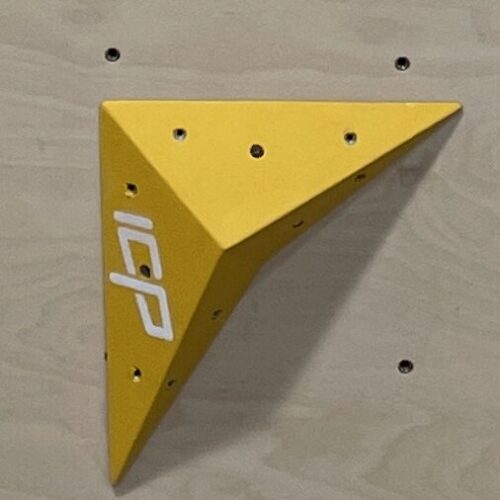 Luke 1.4 climbing volume with a clean angular design, mounted on ICP Walls and integrated with ICP Volumes through the ICP Raps™ system for extended hold placement.