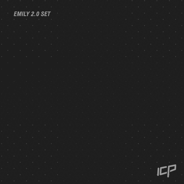 Animated GIF showing the Emily Volume Set of six mirrored rectangular climbing volumes in white, rotating on a grey background to display all angles.