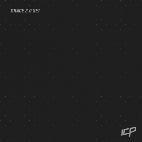 Animated GIF showing the Grace Volume Set of four long rounded climbing volumes in white, rotating on a grey background to display all angles.