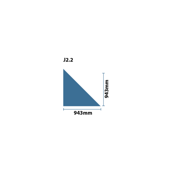 Vector graphic of the ICP Jade J2.2 M climbing volume, showing its mid-size shape and dimensions in a clean illustrated style.