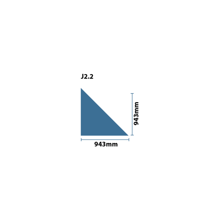 Vector graphic of the ICP Jade J2.2 M climbing volume, showing its mid-size shape and dimensions in a clean illustrated style.