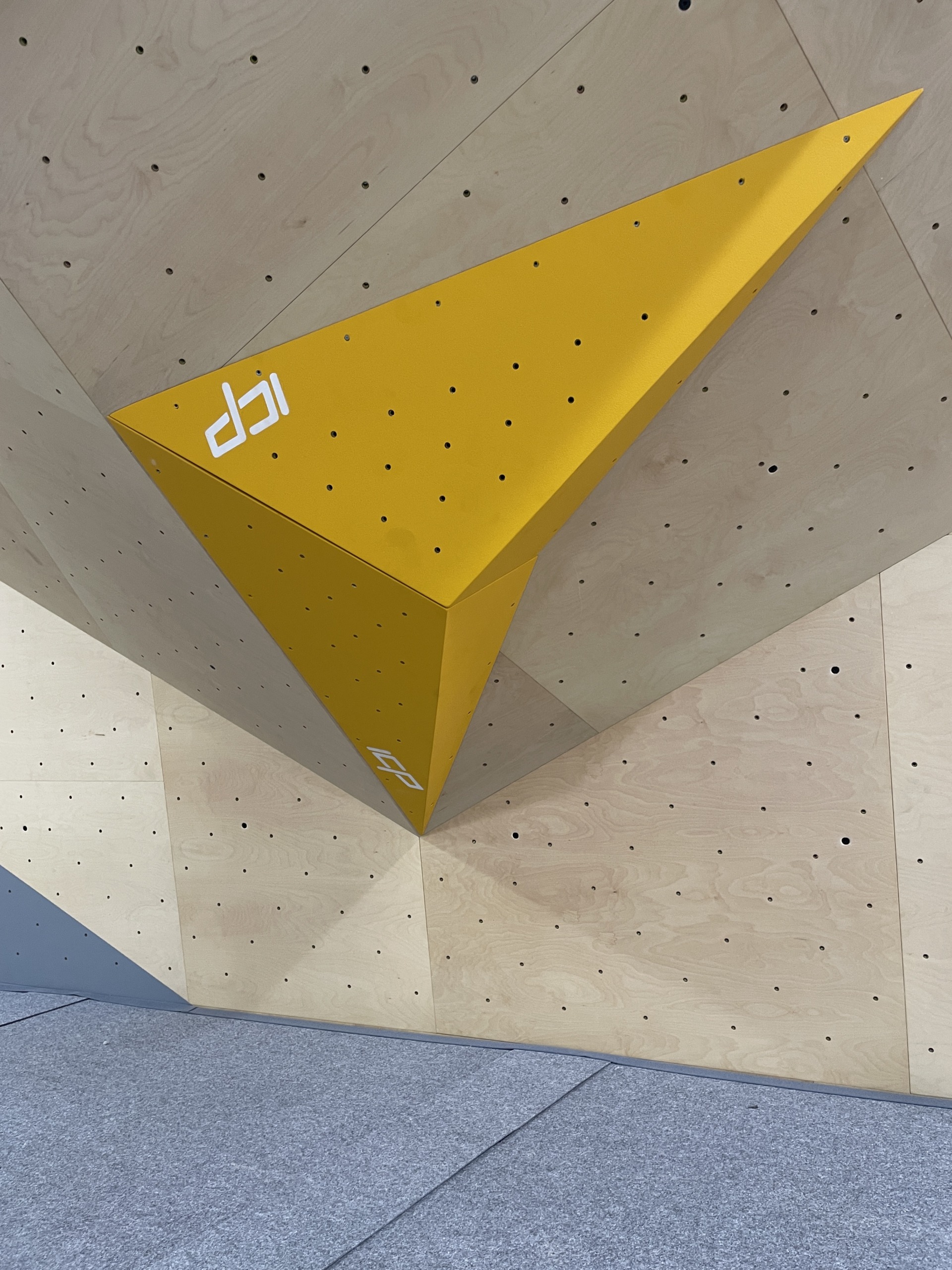 Luke 1.1-2 climbing volume in a clean, extended angular design, mounted across an angle transition to create new hold placements via the ICP Raps™ system.
