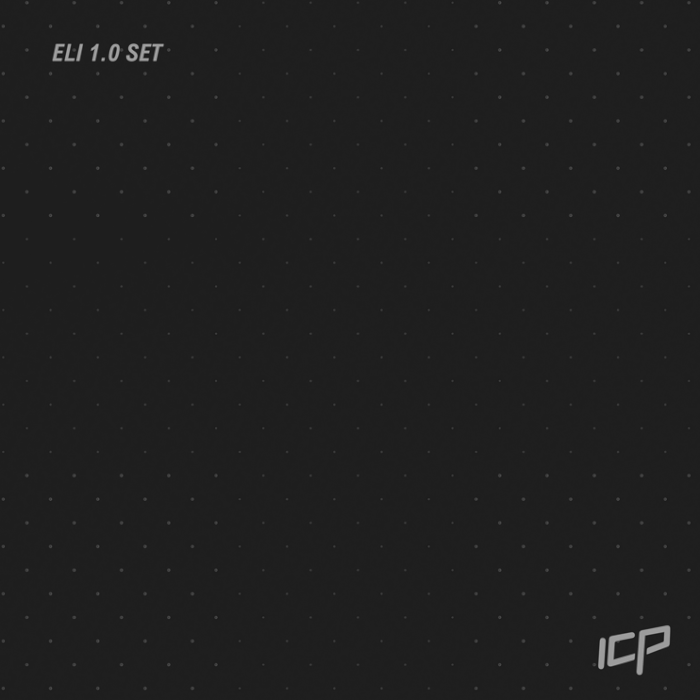 Animated GIF showing the Eli Volume Set of six mirrored angular climbing volumes in white, rotating on a grey background to display all angles.